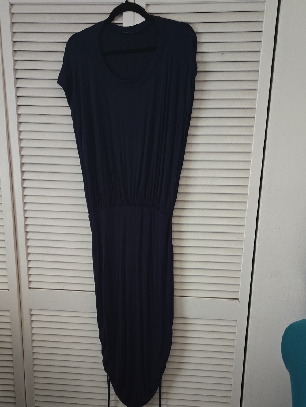 Fashion Nova Navy Cap Sleeve Maxi Dress